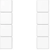 Wyłączniki światła i elektryczne - Jung przycisk zestaw komplet 4-krotna a504t saww A504TSAWW - miniaturka - grafika 1