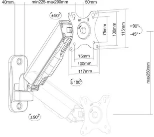 NewStar neomounts by Neomounts by Uchwyt ścienny WL70-440BL11 WL70-440BL11 - Uchwyty do telewizora - miniaturka - grafika 2