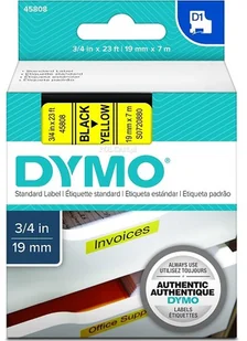 Ta$236ma Dymo D1 zamiennik 45808 19mm x 7m żółte tło/czarny nadruk - Etykiety do drukarek - miniaturka - grafika 13