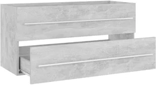 VidaXL Lumarko Szafka pod umywalkę, szarość betonu, 100 x 38,5 x 48 cm, płyta 804723 VidaXL - Meble łazienkowe - miniaturka - grafika 4