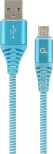 Gembird KABEL MICRO USB 2.0 AM-MBM5P 2M,TURKUS/BIA CC-USB2B-AMmBM-2M-VW Zamów do 16:00 wysyłka kurierem tego samego dnia! CC-USB2B-AMmBM-2M-VW - Kable USB - miniaturka - grafika 2