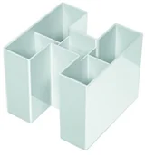 Przyborniki na biurko - HAN Organizer na biurko Bravo prawdziwy przyciągacz wzroku: modny, wysoki połysk i możliwość rozbudowy z 5 przegródkami, jasnoszary, 17455-11 17455-11 - miniaturka - grafika 1