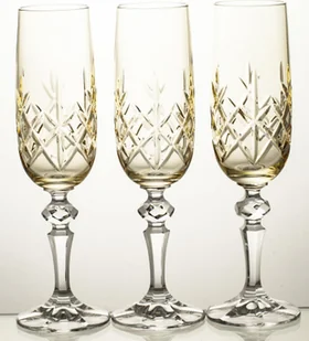 Crystaljulia Kieliszki kolorowe do szampana kryształowe 3 sztuki 14992 - Kieliszki - miniaturka - grafika 2