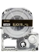 Papier do drukarek - Epson LC-SC18KZ, 18mm x 8m, złoty druk / biały podkład, taśma zamiennik - miniaturka - grafika 1