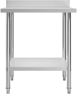 VidaXL Kuchenny stół roboczy z rantem, 80x60x93 cm, stal nierdzewna 51187 VidaXL - Stoły gastronomiczne - miniaturka - grafika 3