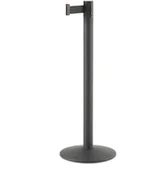 Wyposażenie miejsc publicznych - AJ Taśmowy system wygrodzeniowy 3650 mm czarny czarna taśma 312401 - miniaturka - grafika 1