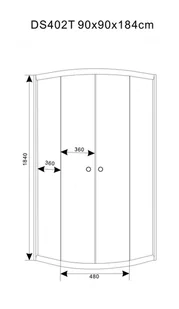 Sea Horse Duso 90x90 DS402C - Kabiny prysznicowe - miniaturka - grafika 2