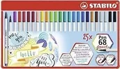 Flamastry - Stabilo PEN 68 brush etui metalowe 25 szt 568/25-321 ci 0403245 - miniaturka - grafika 1
