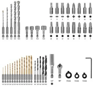 TROTEC 49-częściowy zestaw wierteł o sześciokątnym trzonku oraz zestaw bitów - Bity - miniaturka - grafika 3