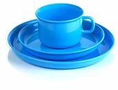 Zestawy naczyń dla dzieci - Kimmel 21-000-2008-5 dziecięcy nakrycie składający się z filiżanki, spodka i talerza tworzywo sztuczne jasnoniebieski - miniaturka - grafika 1