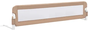 vidaXL Barierka do łóżeczka dziecięcego, taupe, 180x42 cm, poliester vidaXL - Zabezpieczenia dla dzieci vidaXL Barierka do łóżeczka dziecięcego, taupe, 180x42 cm, poliester vidaXL - Zabezpieczenia dla dzieci - miniaturka - grafika 2