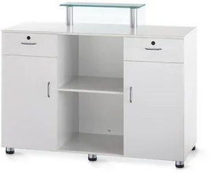 Beauty System Biurko do recepcji BD-3307 Białe BD-3307 BIAŁE - Inne meble biurowe - miniaturka - grafika 2