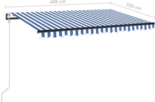 VidaXL Lumarko Automatycznie zwijana markiza, LED i czujnik wiatru, 400x350 cm! 3069194 VidaXL - Markizy - miniaturka - grafika 9