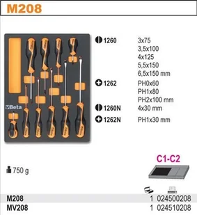 Beta KPL.WKRĘTAKÓW 10SZT.W MIĘKKIM WKŁ.PROFIL 2450/M208 - Śrubokręty - miniaturka - grafika 2