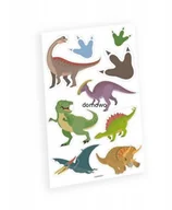 Zabawki kreatywne - TATUAŻ METALICZNY FLASH KALKOMANIA DINOZAURY - miniaturka - grafika 1