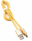 Kable USB - System-S System-S kabel USB typu Micro do typu A 90 cm kolor złoty High-Speed Quick Charge 6,5 A (maks.) 10069066740094 - miniaturka - grafika 1