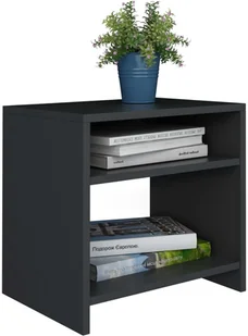 vidaXL Szafka nocna, czarna, 40 x 30 x 40 cm, płyta wiórowa - Szafki nocne - miniaturka - grafika 3