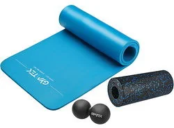 Gymtek Zestaw do ćwiczeń: mata + roller, wałek + piłka Gymtek - Akcesoria do masażu - miniaturka - grafika 2