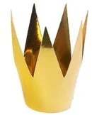 PartyDeco Korona, złota, 5.5 cm, 3 sztuki - Dodatki do strojów karnawałowych - miniaturka - grafika 2