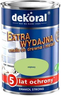 Dekoral Emalia Ftalowa Emakol Strong Miętowy Pojemność 0,9 L - Emalie Dekoral Emalia Ftalowa Emakol Strong Miętowy Pojemność 0,9 L - Emalie - miniaturka - grafika 1