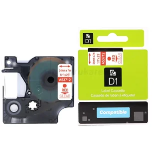 Dymo strefadrukarek.pl Taśma D1 53712 24mm x 7m przeźroczysta czerwony nadruk - zamiennik | OSZCZĘDZAJ DO 80% - ZADZWOŃ! 730811399 PROMOCJA! D1-53712 - Etykiety do drukarek - miniaturka - grafika 2