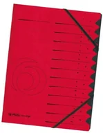 Koszulki na dokumenty - Herlitz Teczka na A4, 12 przegródek, różne kolory easyorga, czerwony 10843324 - miniaturka - grafika 1