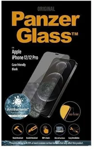 PanzerGlass Szkło antybakteryjne do etui Case Friendly E2E iPhone 12 / 12 Pro, czarna ramka 5711724027116 - Szkła hartowane na telefon - miniaturka - grafika 4