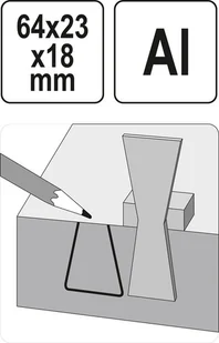 YATO SZABLON JASKÓŁCZY OGON PEŁNY 1:5 I 1:8 - Pozostałe wyposażenie warsztatu - miniaturka - grafika 4