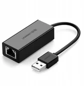 Adaptery i przejściówki - Ugreen CR110 Adapter sieciowy Usb do RJ45 czarny - miniaturka - grafika 1