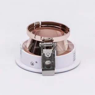 v-tac Oprawa Oczko V-TAC GU10 Wpuszczana Biały/Różowy Złoty Okrągła VT-873 - Oprawy, klosze i abażury - miniaturka - grafika 2