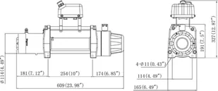 Kingone 818 Wyciągarka TDS-9.5H 9500 lbs [4309kg] 12V lina stalowa 8.7mm 30m) 81877726 77726-uniw - Wciągarki - miniaturka - grafika 3