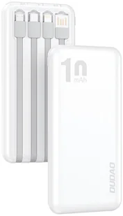 Dudao K6Pro uniwersalny powerbank 10000mAh z kablem USB, USB Typ C, Lightning biały (K6Pro-white) hurtel-82236-0 - Powerbanki - miniaturka - grafika 6