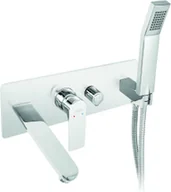 Baterie podtynkowe - Ferro FERROAlgeo Square - bateria wannowa podtynkowa ścienna BAQ11P - miniaturka - grafika 1