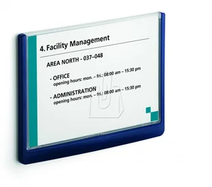 Durable Tabliczka informacyjna Click Sign Durable 210mm x 148,5mm grafitowa 486637 - Numery na dom - miniaturka - grafika 8