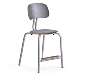 Meble do szkół i przedszkoli - AJ Produkty Krzesło szkolne YNGVE, 4 nogi, srebrny, antracyt, 530 mm - miniaturka - grafika 1