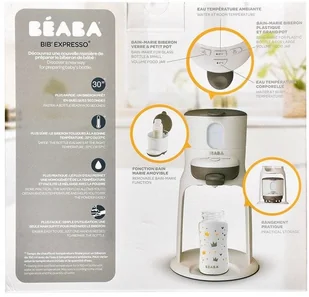 Beaba Bibexpresso Ekspres do mleka 2w1 White/grey - Podgrzewacze butelek i sterylizatory - miniaturka - grafika 9