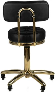 TABORET KOSMETYCZNY GOLD AM-961 CZARNY 131989 - Krzesła i taborety kosmetyczne - miniaturka - grafika 4