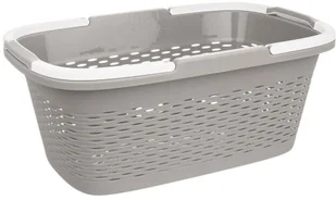 Orion Kosz koszyk pojemnik łazienkowy na pranie odzież bieliznę miska 29L SZARY ze składanymi uchwytami 730547 - Kosze na bieliznę - miniaturka - grafika 2