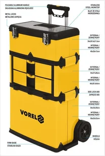 VOREL WÓZEK NARZĘDZIOWY 3 SEGMENTOWY 78738 - Szafy i regały magazynowe - miniaturka - grafika 16