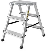 Drabiny - Drabina aluminiowa, dwustronna, 3 stopnie wytrzymałość: 125-150 kg (wytrzymałość 125 kg) - miniaturka - grafika 1