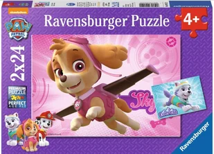 Ravensburger Puzzle 2x24 elementy Psi Patrol Skye i Everest - Puzzle - miniaturka - grafika 2