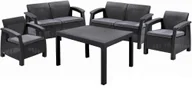 Meble ogrodowe - Allibert meble ogrodowe CORFU FIESTA - antracyt / szary - miniaturka - grafika 1