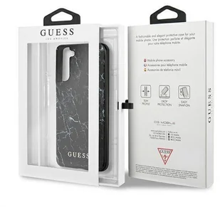 Guess Samsung S21 Plus GUHCS21MPCUMABK czarne hard case Marble - Etui i futerały do telefonów - miniaturka - grafika 7