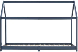 vidaXL Rama łóżka dziecięcego, szara, lite drewno sosnowe, 70 x 140 cm vidaXL - Łóżka dla dzieci i młodzieży - miniaturka - grafika 4
