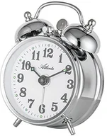 Zegary - Atlanta budzik mechaniczny analogowy Srebrny 1068  19 1068-19 - miniaturka - grafika 1