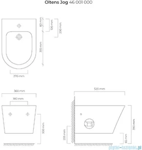 Oltens Jog bidet wiszący biały 46001000 - Deski sedesowe - miniaturka - grafika 2