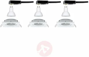 Paulmann Spot Nova 3 szt.,kanciasta, biała - Oprawy, klosze i abażury - miniaturka - grafika 2