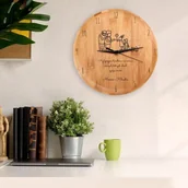 Dzień Babci i Dzień Dziadka - Murrano Zegar Ścienny Bambusowy Z Nadrukiem Dla Babci I Dziadka ZGR-UV-018 - miniaturka - grafika 1