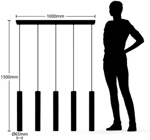 Lindby Concretto lampa wisząca 5 betonowych kloszy - Lampy sufitowe - miniaturka - grafika 5