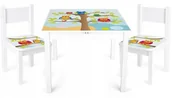 Stoliki dla dzieci - Drewniany stolik z krzesełkami kolorowe Sowy - miniaturka - grafika 1